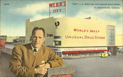 J. E. Webb And His Famous Drug Store Postcard