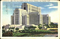The Los Angeles County General Hospital Postcard