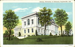 Library, University of Arkansas Postcard