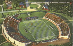 Denny Stadium, University of Alabama Tuscaloosa, AL Postcard Postcard