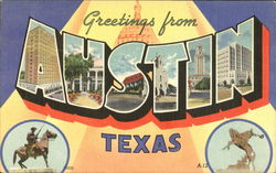 Greetings From Austin Texas Postcard Postcard