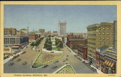 Preston Gardens Baltimore, MD Postcard Postcard