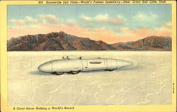 Bonneville Salt Flats Salt Lake City, UT Cars Postcard Postcard