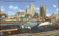 View Of Toledo From Across Maumee River Postcard