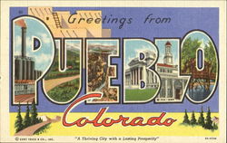 Greetings From Pueblo Colorado Postcard Postcard