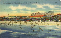 Surf Bathing In The Atlantic Ocean At Jacksonville Beach Postcard