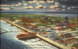 Moonlight View Of Boardwalk And Music Hall Postcard