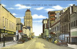 Texas Street Looking East El Paso, TX Postcard Postcard