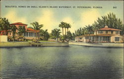 Beautiful Homes On Snell Island's Inland Waterway Postcard
