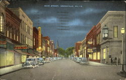 Main Street Greenville, PA Postcard Postcard
