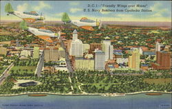 Friendly Wings Over Miami Florida Aircraft Postcard Postcard