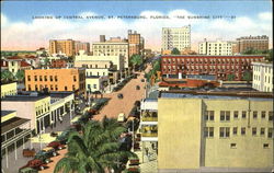 Looking Up Central Avenue Postcard