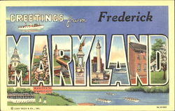 Greetings From Maryland Frederick, MD Postcard Postcard