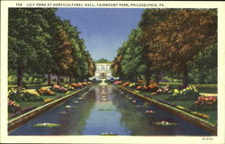 Lily Pond At Horticultural Hall, Fairmount Park Philadelphia, PA Postcard Postcard