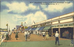 Boardwalk Looking South, Schellenger Avenue Wildwood-by-the-Sea, NJ Postcard Postcard