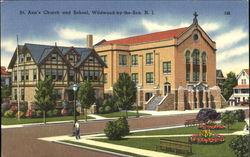 St. Ann's Church And School Wildwood-by-the-Sea, NJ Postcard Postcard