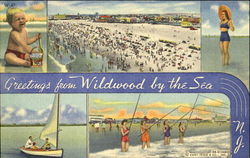 Greetings From Wildwood By The Sea Wildwood-by-the-Sea, NJ Postcard Postcard