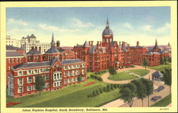 Johns Hopkins Hospital, North Boradway Postcard