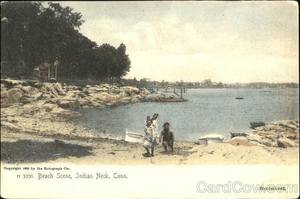 Beach Scene Indian Neck Connecticut