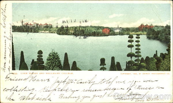 Lake Waban And Wellesley College Massachusetts