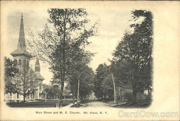 Main Street And M. E. Church Mount Kisco New York