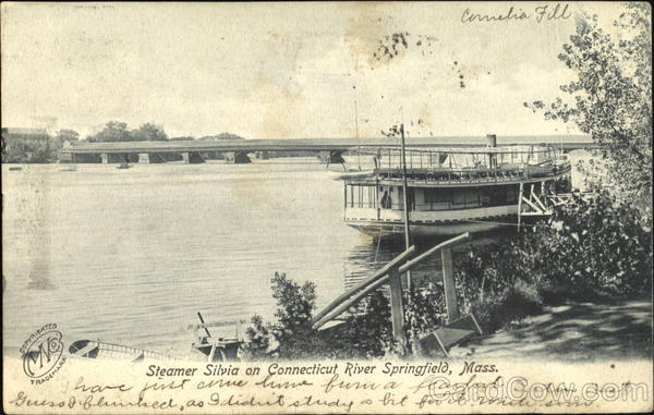 Steamer Silvia On Connecticut River Springfield Massachusetts