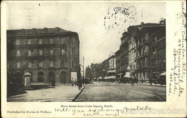 Main Street From Court Square North Springfield Massachusetts