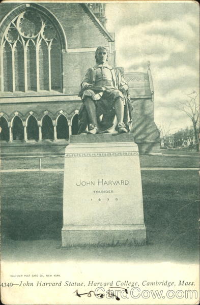 John Harvard Statue, Harvard College Cambridge Massachusetts