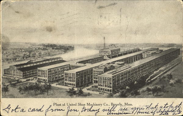 Plant Of United Shoe Machinery Co. Beverly Massachusetts