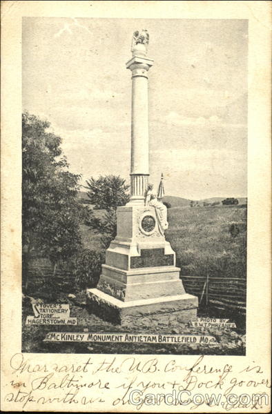McKinley Monument Antietam Battlefield Hagerstown Maryland