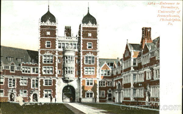 Entrance To Dormitory, University of Pennsylavnia Philadelphia Pennsylvania