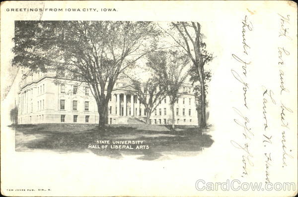 Hall Of Liberal Arts, State University Iowa City