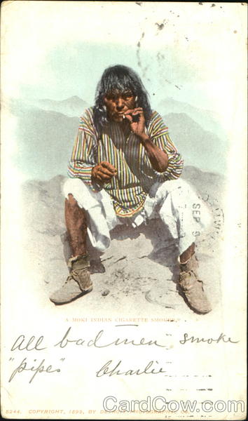 A Moki Indian Cigarette Smoker Native Americana