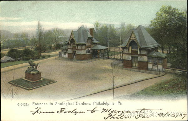 Entrance To Zoological Gardens Philadelphia Pennsylvania