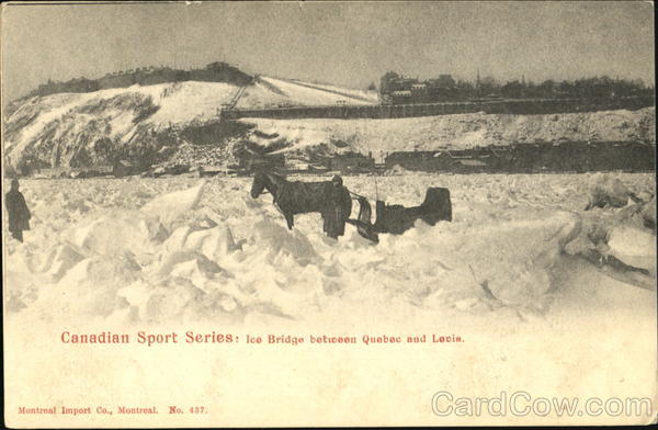 Ice Bridge Between Quebec And Levis ON Canada Ontario