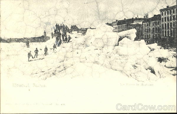 Ice In Harbour Montreal PQ Canada Quebec