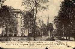 Delaware Ave. From North St Postcard