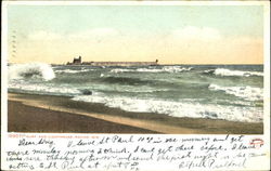 Surf And Lighthouse Racine, WI Postcard Postcard