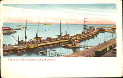 View At San Pedro California Postcard Postcard