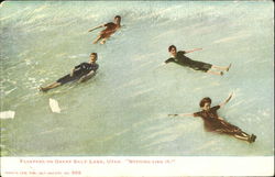 Floaters On Great Salt Lake Salt Lake City, UT Postcard Postcard