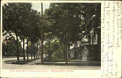 Cor. Main St. & Teal Lake Ave Negaunee, MI Postcard Postcard