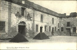 Interior Of Fort Marion Postcard