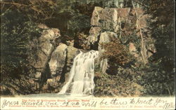 The Falls At Rollingdam Brook Gardiner, ME Postcard Postcard