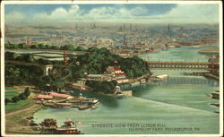 Birds Eye View From Lemon Hill, Fairmount Park Philadelphia, PA Postcard Postcard