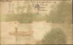 Rowboat in Central Park Postcard