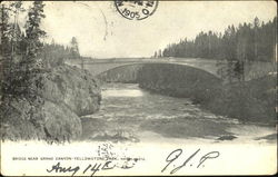 Bridge Near Grand Canyon-Yellowstone Park Postcard