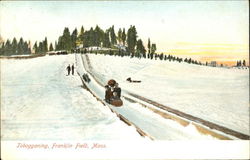 Tobogganing, Franklin Field Postcard