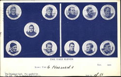 1905 Yale Eleven Rugby Team Postcard