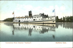 Connecticut River Steamer Hartford Postcard