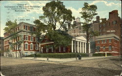 Group Of University Of Maryland Buildings, Lombard and Green Streets Postcard